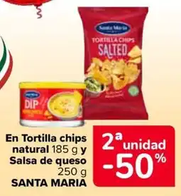 Carrefour Santa Maria tortilla chips salsa de queso oferta