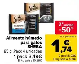 Carrefour Sheba Alimento húmedo para gatos oferta