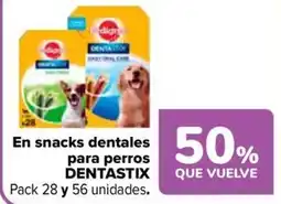 Carrefour Pedigree snacks dentales para perros DENTASTIX oferta