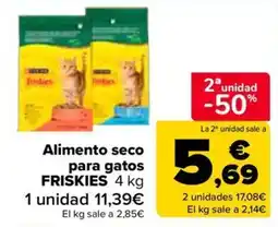 Carrefour Friskies alimento seco para gatos oferta