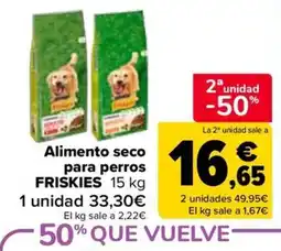 Carrefour Friskies alimento seco para perros oferta