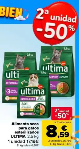Carrefour ultima alimento seco para gatos esterilizados oferta