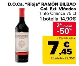 Carrefour Ramón Bilbao tinto crianza oferta