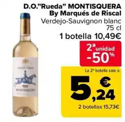 Carrefour Marqués de Riscal D.O. Rueda Montisquera Verdejo-Sauvignon blanc oferta