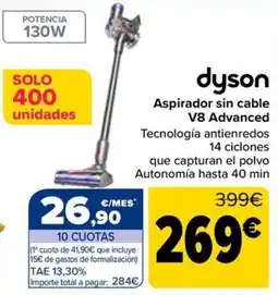 Carrefour dyson aspirador sin cable v8 advanced oferta