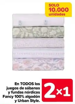 Carrefour Fancy 100% algodón y Urban Style oferta