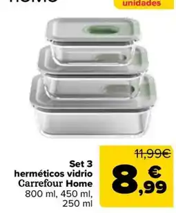 Carrefour Carrefour Home set 3 herméticos vidrio oferta