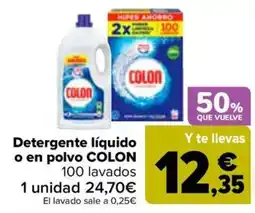 Carrefour Detergente líquido o en polvo COLON oferta