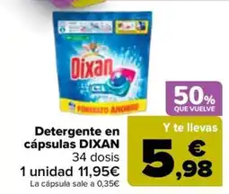 Carrefour Dixan detergente en cápsulas oferta