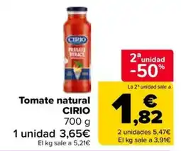 Carrefour Tomate natural CIRIO oferta