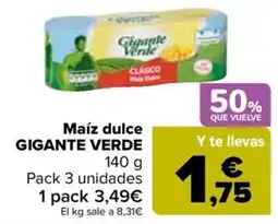 Carrefour Gigante Verde maíz dulce oferta