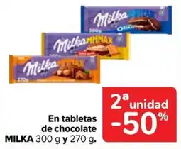 Carrefour Milka tabletas de chocolate oferta