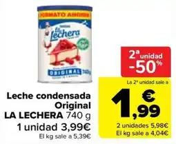 Carrefour La Lechera leche condensada original oferta