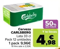 Carrefour Cerveza Carlsberg oferta