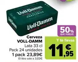 Carrefour Cerveza Voll-Damm oferta