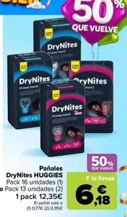 Carrefour DryNites HUGGIES oferta