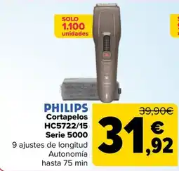 Carrefour Philips cortapelos hc5722/15 serie 5000 oferta