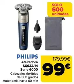 Carrefour Philips afeitadora s6632/14 serie 6000 oferta