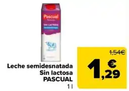 Carrefour Market Pascual leche semidesnatada sin lactosa oferta