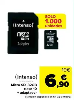 Carrefour Intenso micro sd 32gb oferta