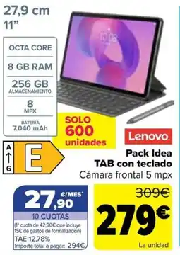 Carrefour Lenovo Pack Idea TAB con teclado oferta