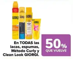 Carrefour Giorgi lacas espumas método curly y clean look giorgi oferta