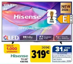 Carrefour Hisense TV 43" 43E79S oferta
