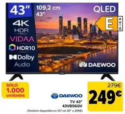 Carrefour Daewoo TV 43" 43VB56QV oferta
