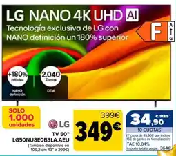Carrefour LG NANO 4K UHD AI TV 50" LG50NU8E0B3LA.AEU oferta