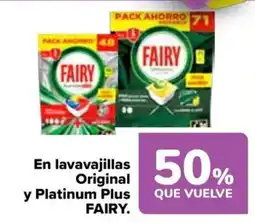 Carrefour Fairy en lavavajillas original y platinum plus oferta