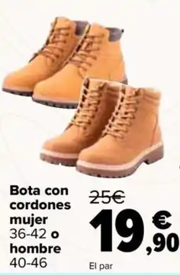 Carrefour Bota con cordones oferta