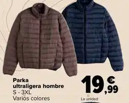 Carrefour Parka ultraligera hombre oferta