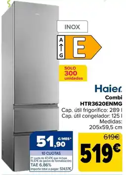 Carrefour Haier Combi HTR3620ENMG oferta