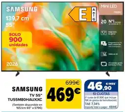 Carrefour Samsung tv 55" tu55m80hauxcc oferta