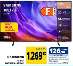 Carrefour samsung tv 65" tq65s83haexxc oferta