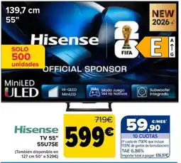 Carrefour Hisense TV 55" 55U7SE oferta