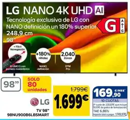 Carrefour LG NANO 4K UHD AI TV 98" 98NU900B6LBSMART oferta