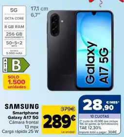 Carrefour samsung smartphone galaxy a17 5g oferta