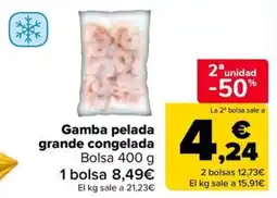 Carrefour Market Gamba pelada grande congelada oferta