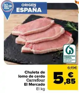 Carrefour Market Carrefour Chuleta de lomo de cerdo oferta