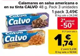 Carrefour Market Calvo calamares en salsa americana o en su tinta oferta