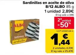 Carrefour Market Albo sardinillas en aceite de oliva oferta