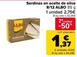 Carrefour Market Albo sardinas en aceite de oliva oferta