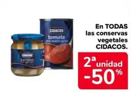 Carrefour Market Cidacos conservas vegetales oferta