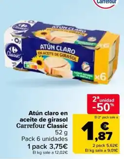 Carrefour Market Carrefour Classic atún claro en aceite de girasol oferta