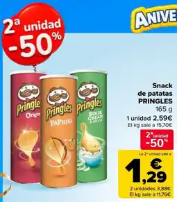 Carrefour Market Pringles snack de patatas oferta