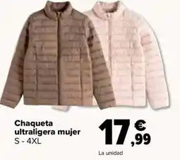 Carrefour Chaqueta ultraligera mujer oferta