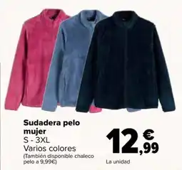 Carrefour Sudadera pelo mujer oferta