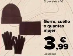 Carrefour Gorro, cuello o guantes mujer oferta