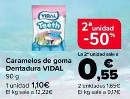 Carrefour Market Caramelos de goma Dentadura VIDAL oferta